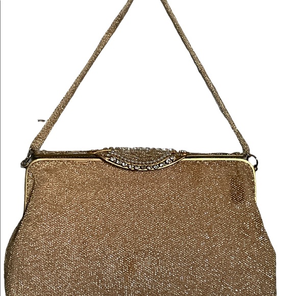 Vintage Gold Beaded Purse - Michel Swiss - Picture 3 of 12